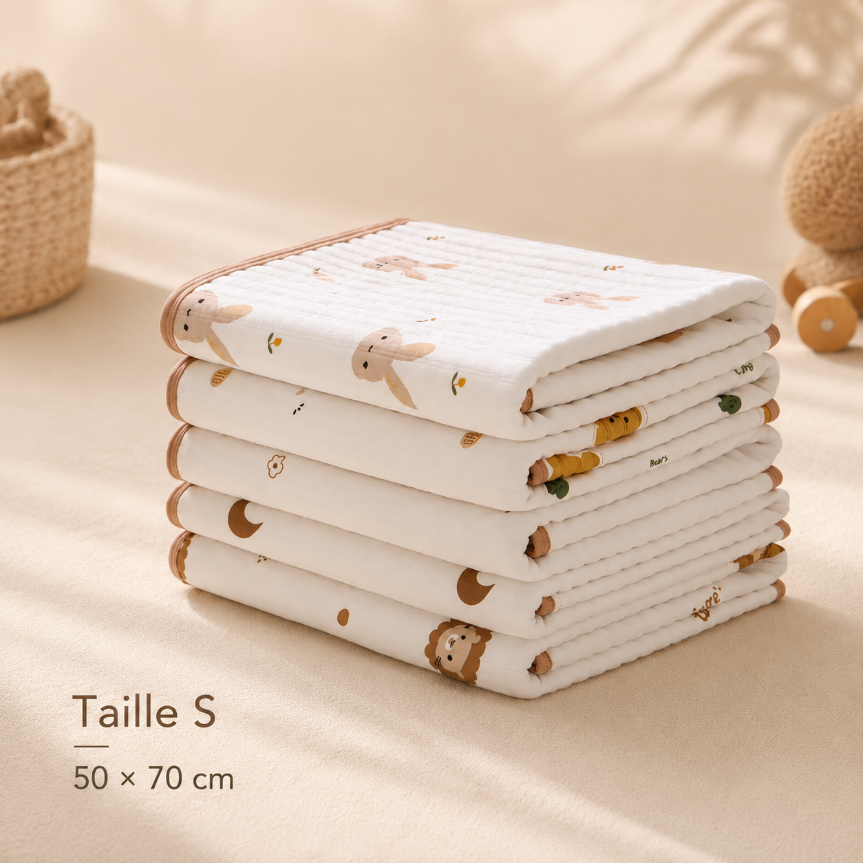 Tapis à langer nomade — doux, compact, à emporter partout