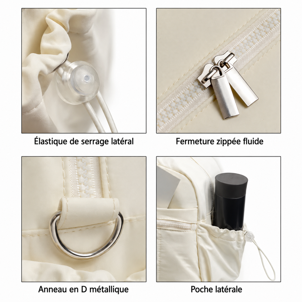 Poche zippée séparée du sac à langer pour documents et petits objets