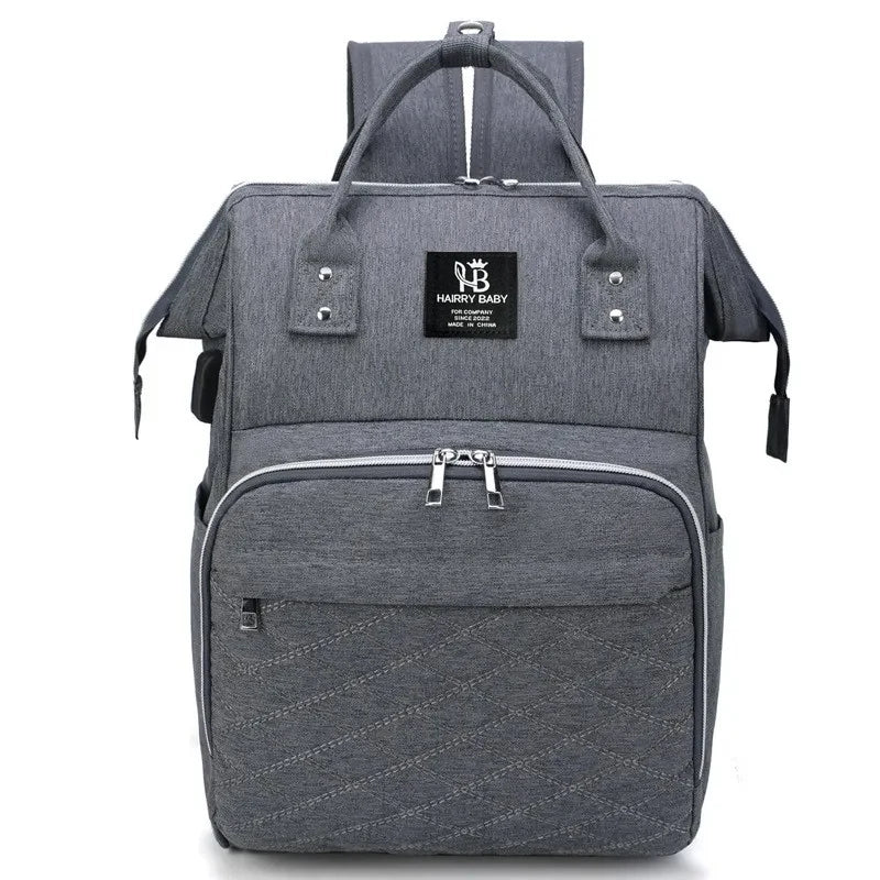 Sac à dos à langer gris pour papa
