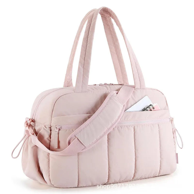 Sac à langer fourre-tout rose avec grande capacité