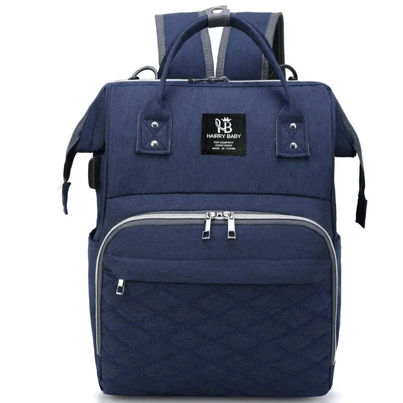 Sac à dos à langer bleu marine pour papa