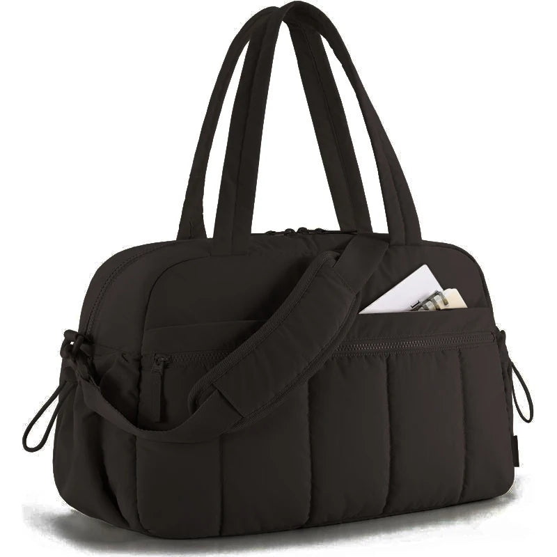 Sac à langer fourre-tout noir avec grande capacité