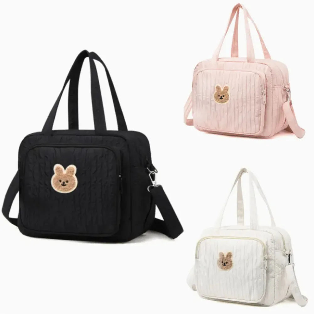 Sac à langer compact matelassé motif lapin