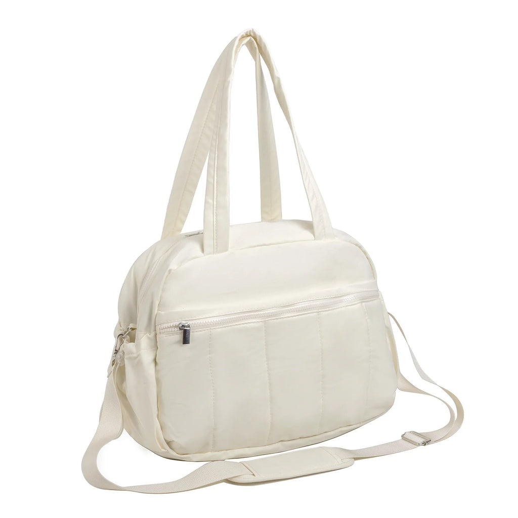 Sac à langer fourre-tout beige déperlant avec port épaule