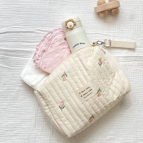 Pochette à couches bébé matelassée