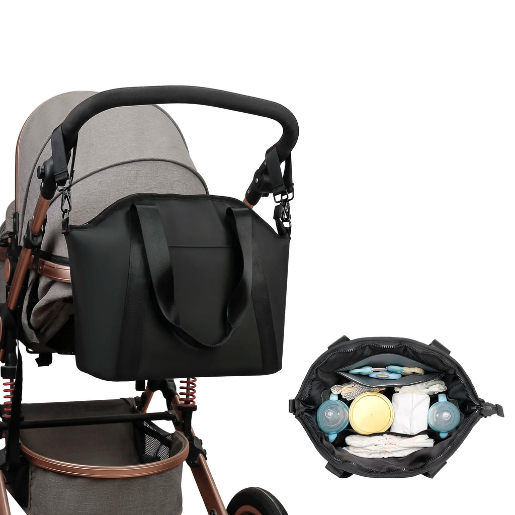 Sac à langer cabas noir pour parents
