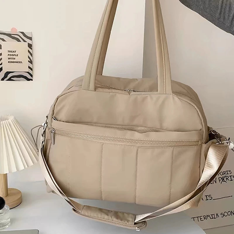 Sac à langer fourre-tout kaki avec port bandoulière