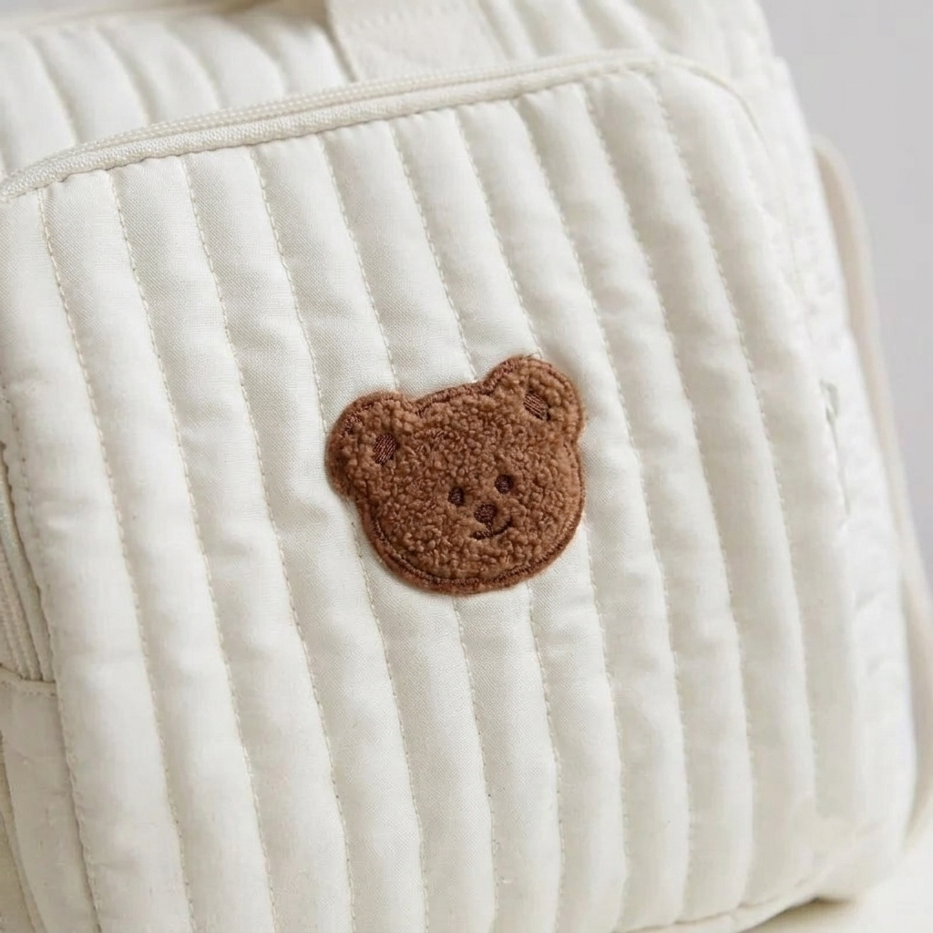 Sac à langer matelassé motif ourson